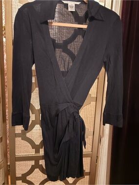 Diane von Furstenberg Black Silk-Blend Top